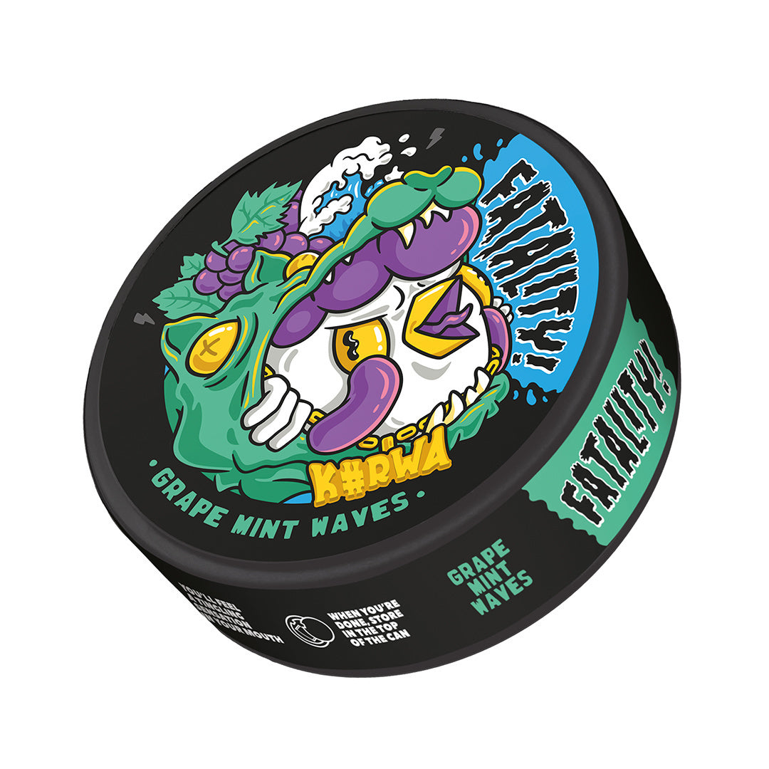 Kurwa Fatality Grape Mint Waves - 50mg Snus & Nicotine Pouch